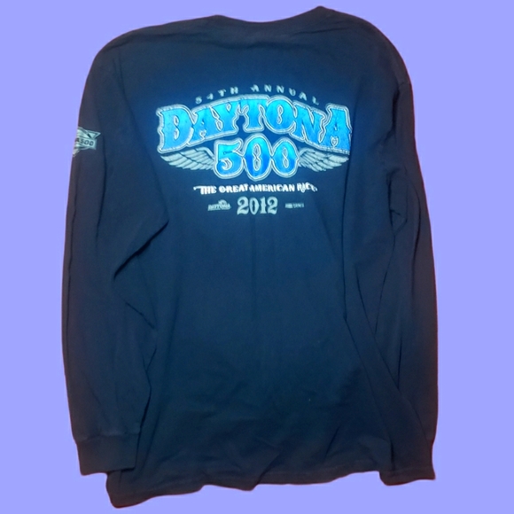 Nascar Racing 2012  Daytona 500 Longsleeve T Shirt Front & Back Graphics - Picture 2 of 5